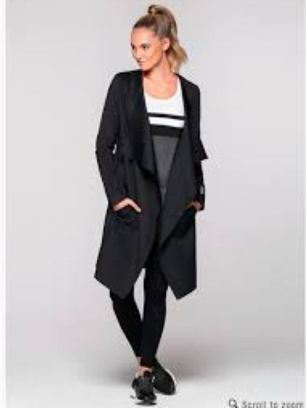 lorna jane uniquely long jacket coat Sz S